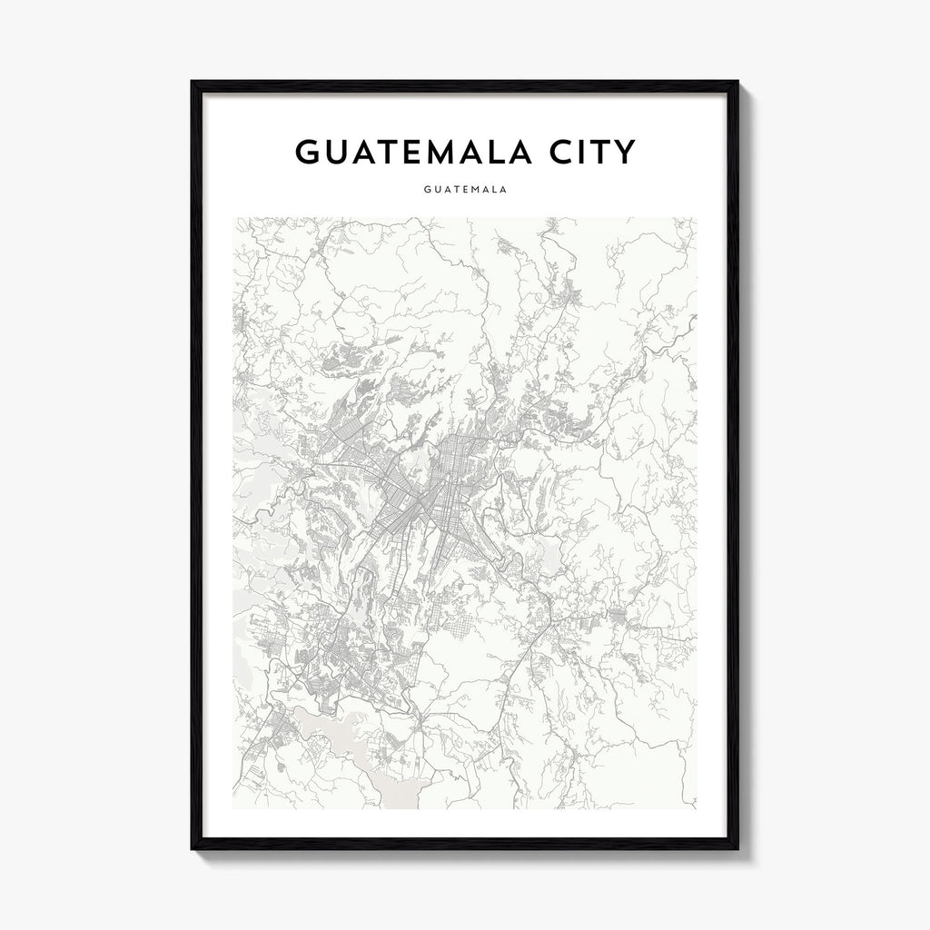 Guatemala City Map Poster
