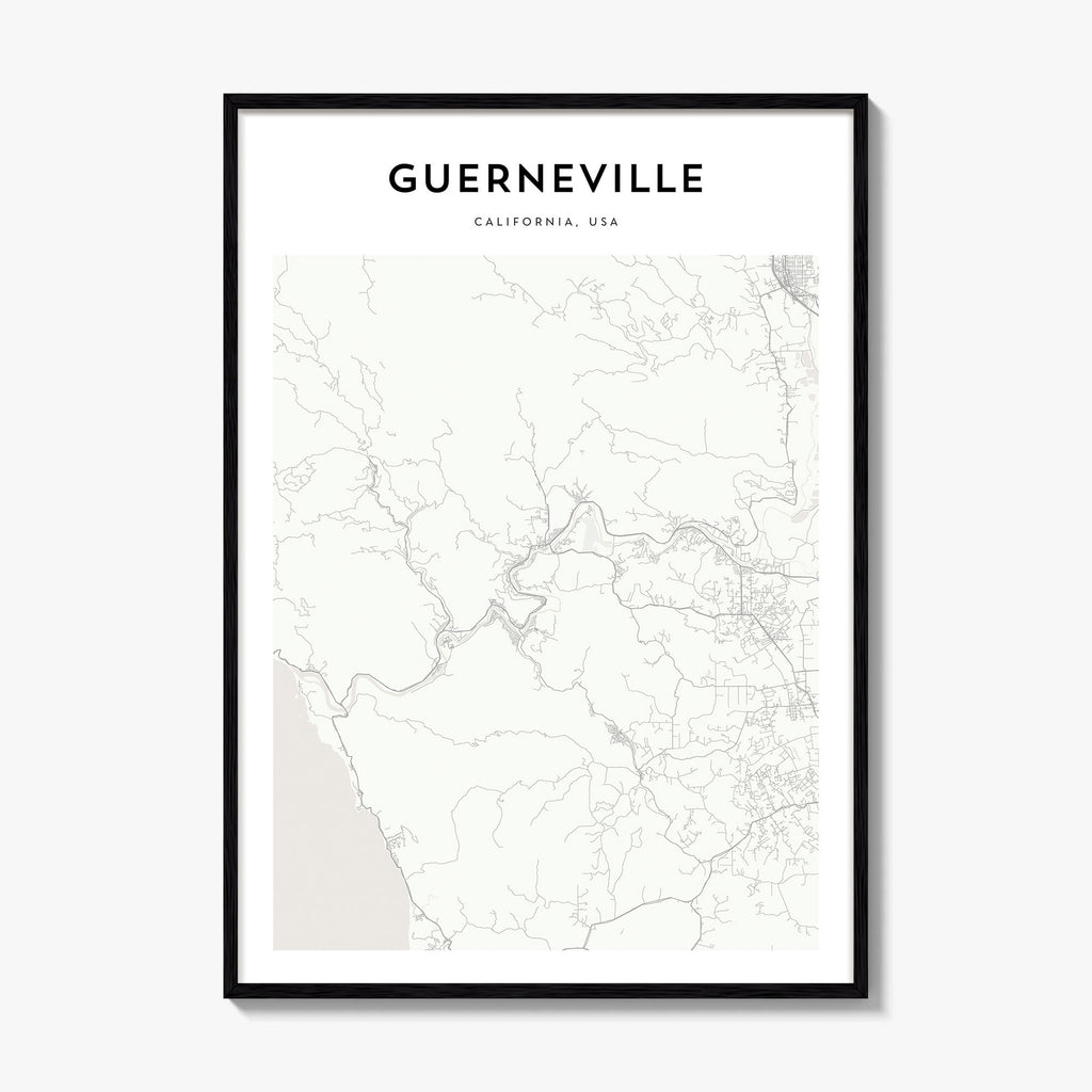 Guerneville Map Poster