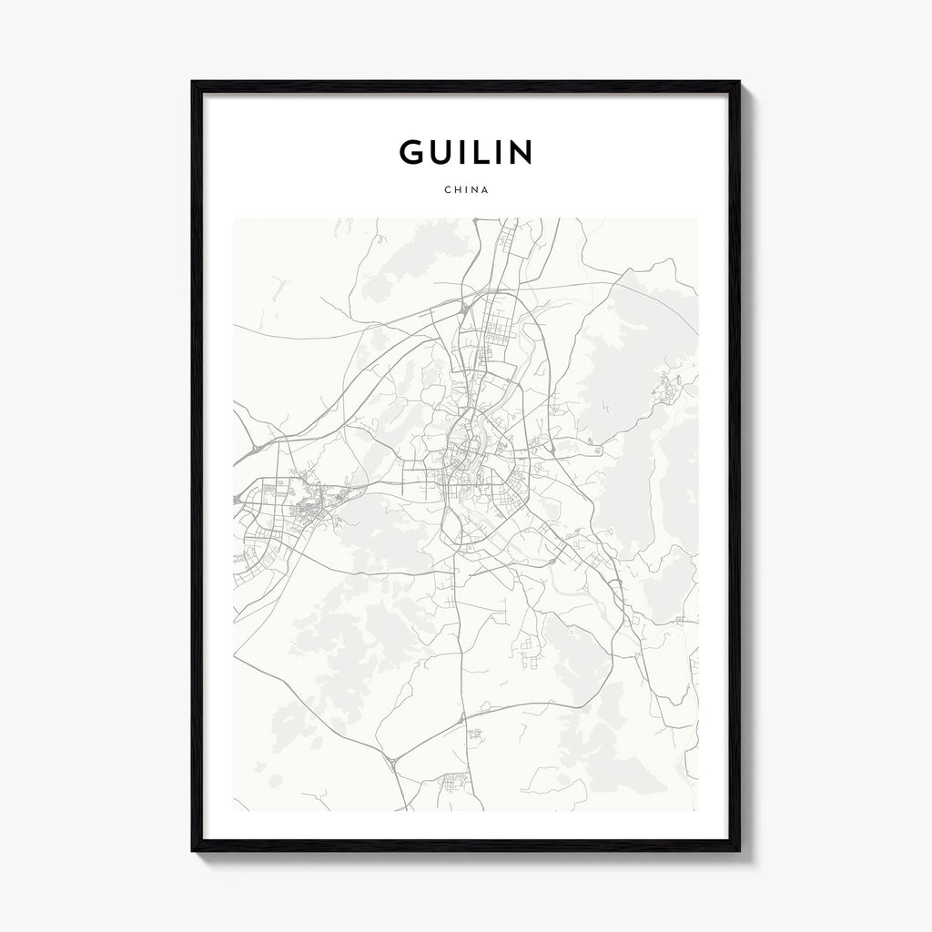 Guilin Map Poster