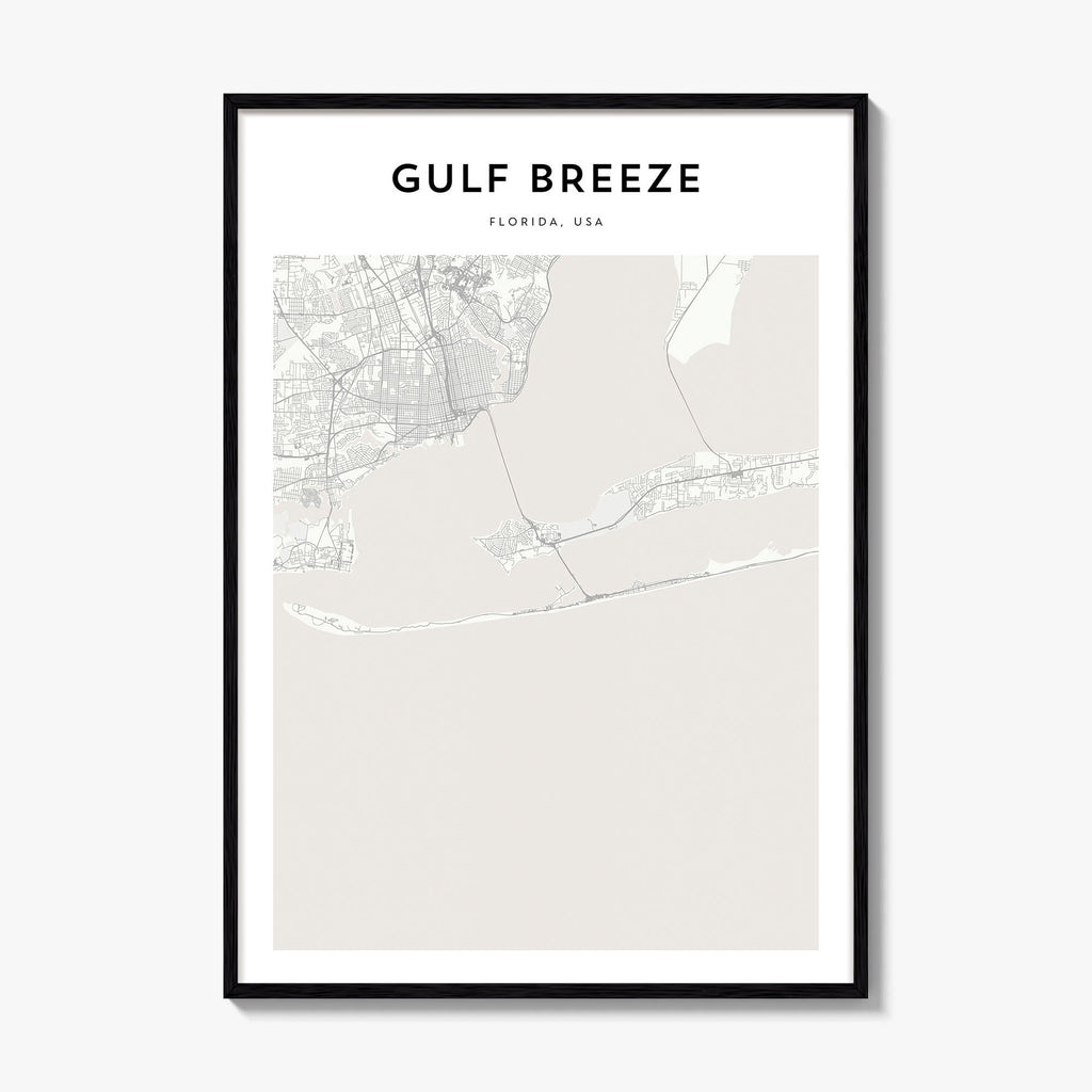 Gulf Breeze Map Poster