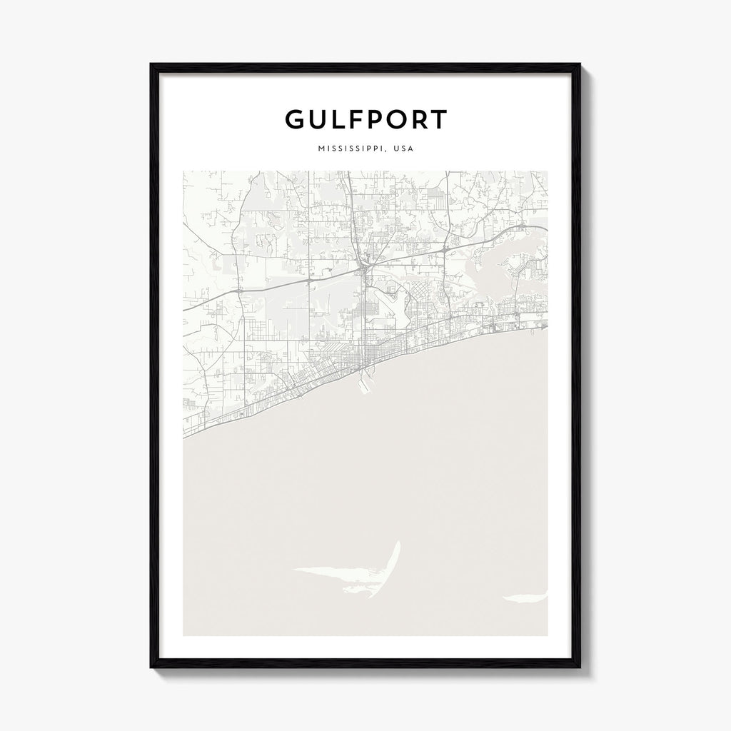 Gulfport Map Poster