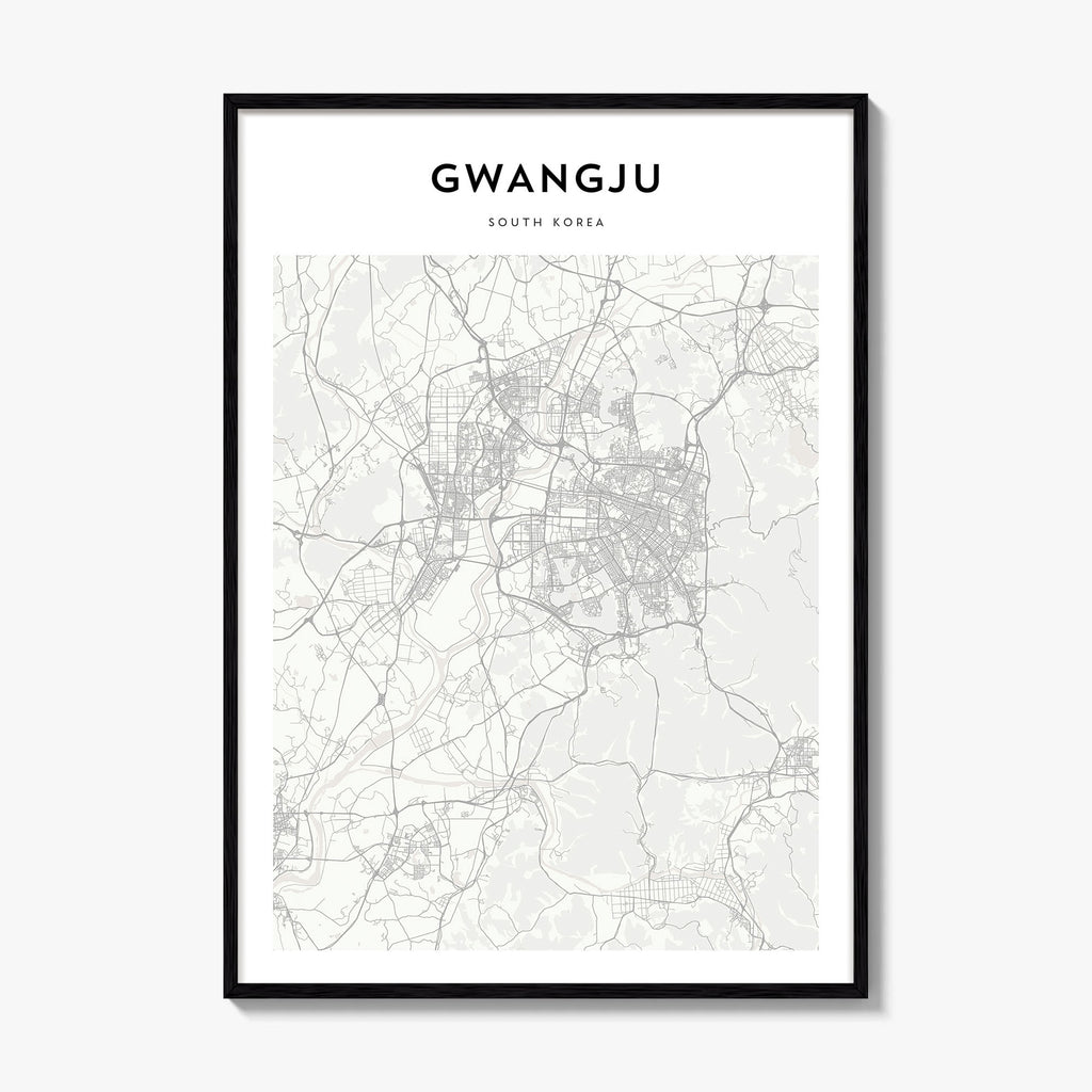 Gwangju Map Poster