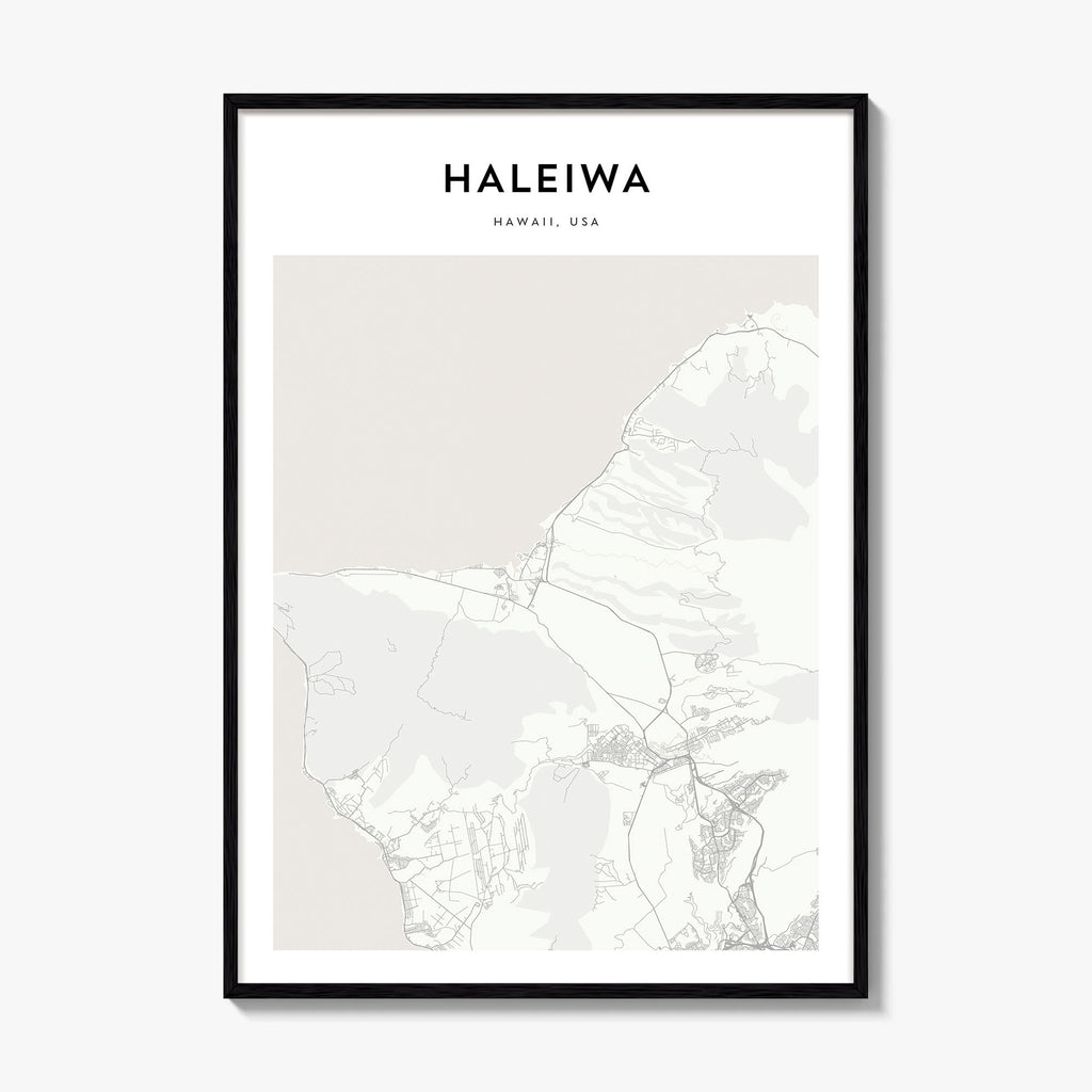 Haleiwa Map Poster