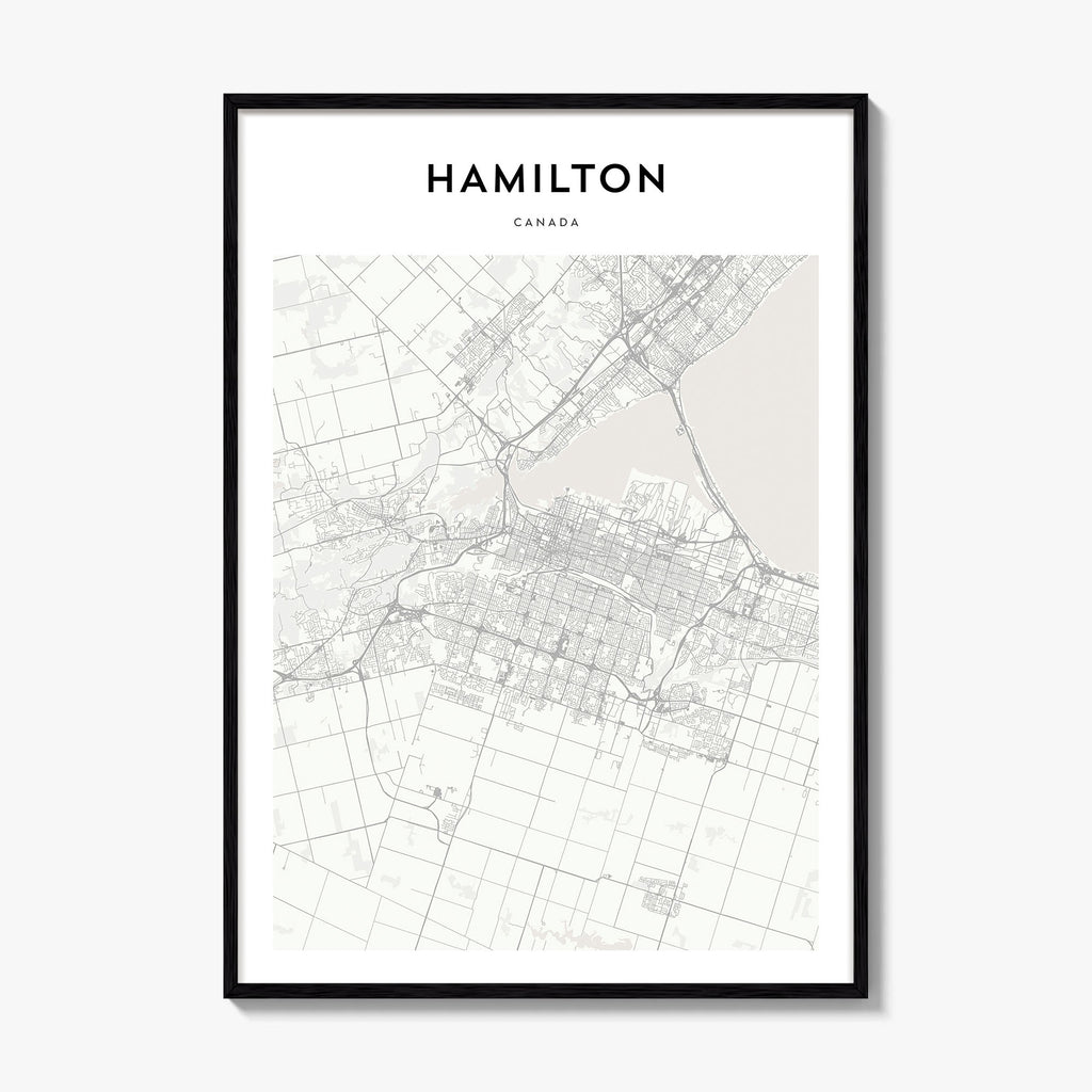 Hamilton Canada Map Poster