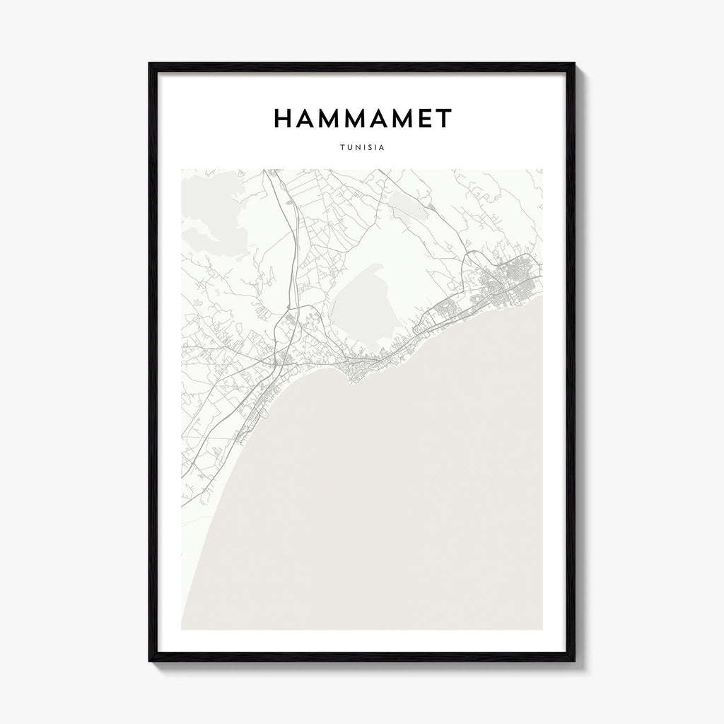 Hammamet Map Poster