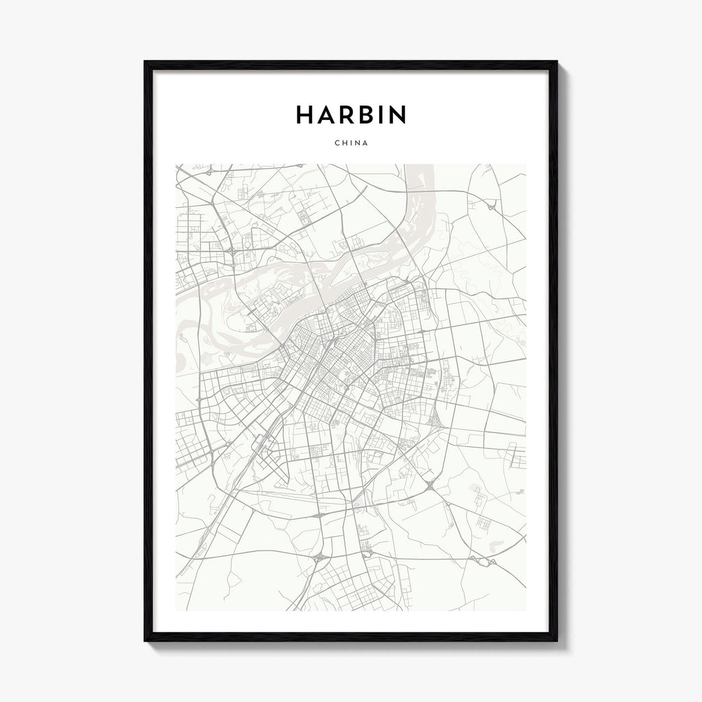 Harbin Map Poster