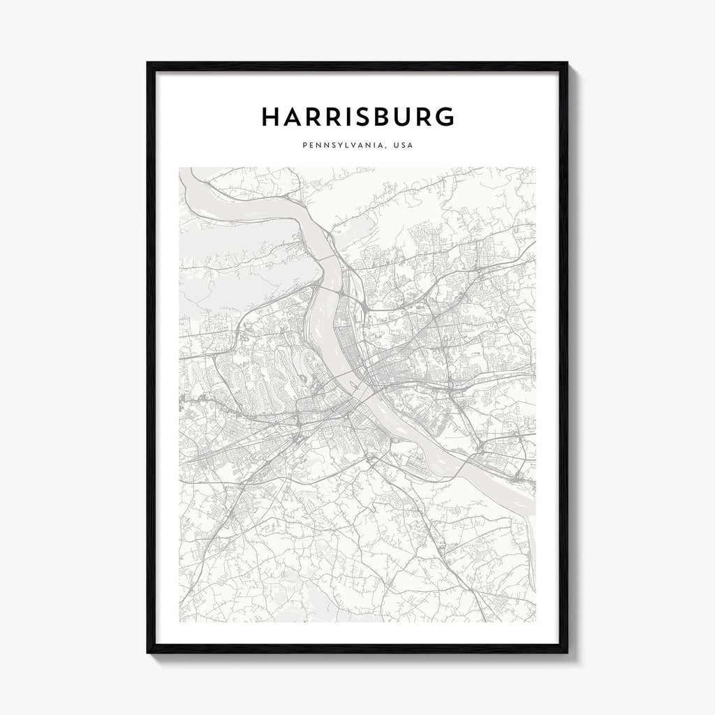 Harrisburg Map Poster