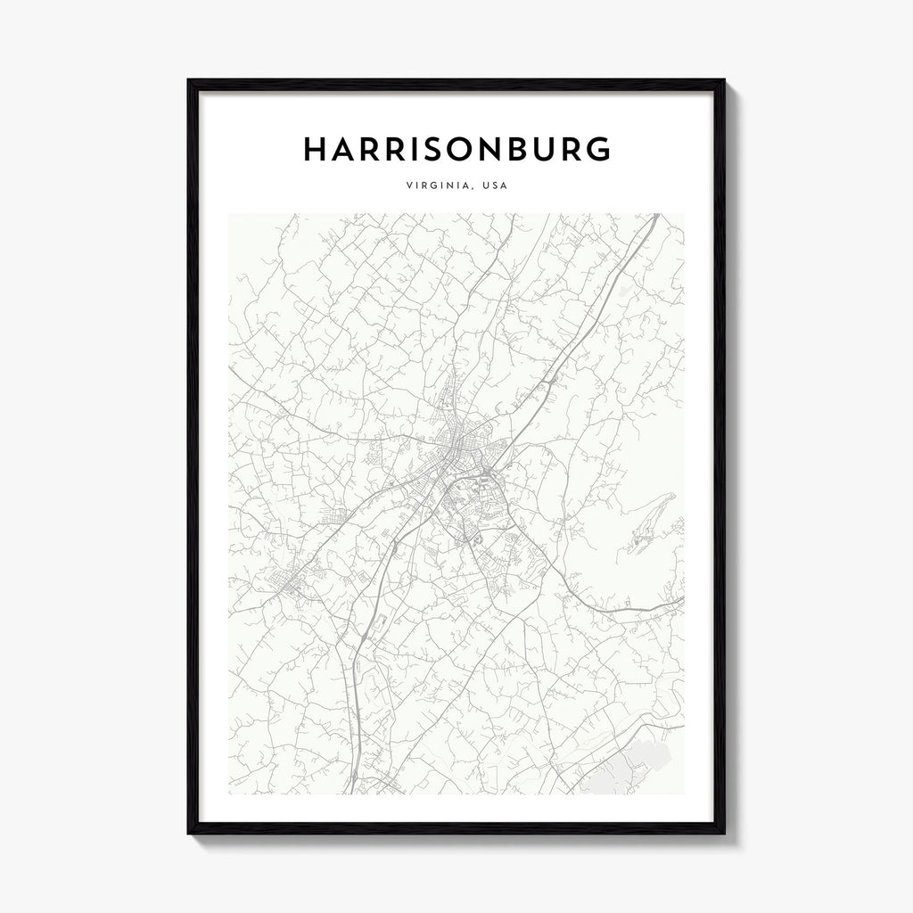 Harrisonburg Map Poster