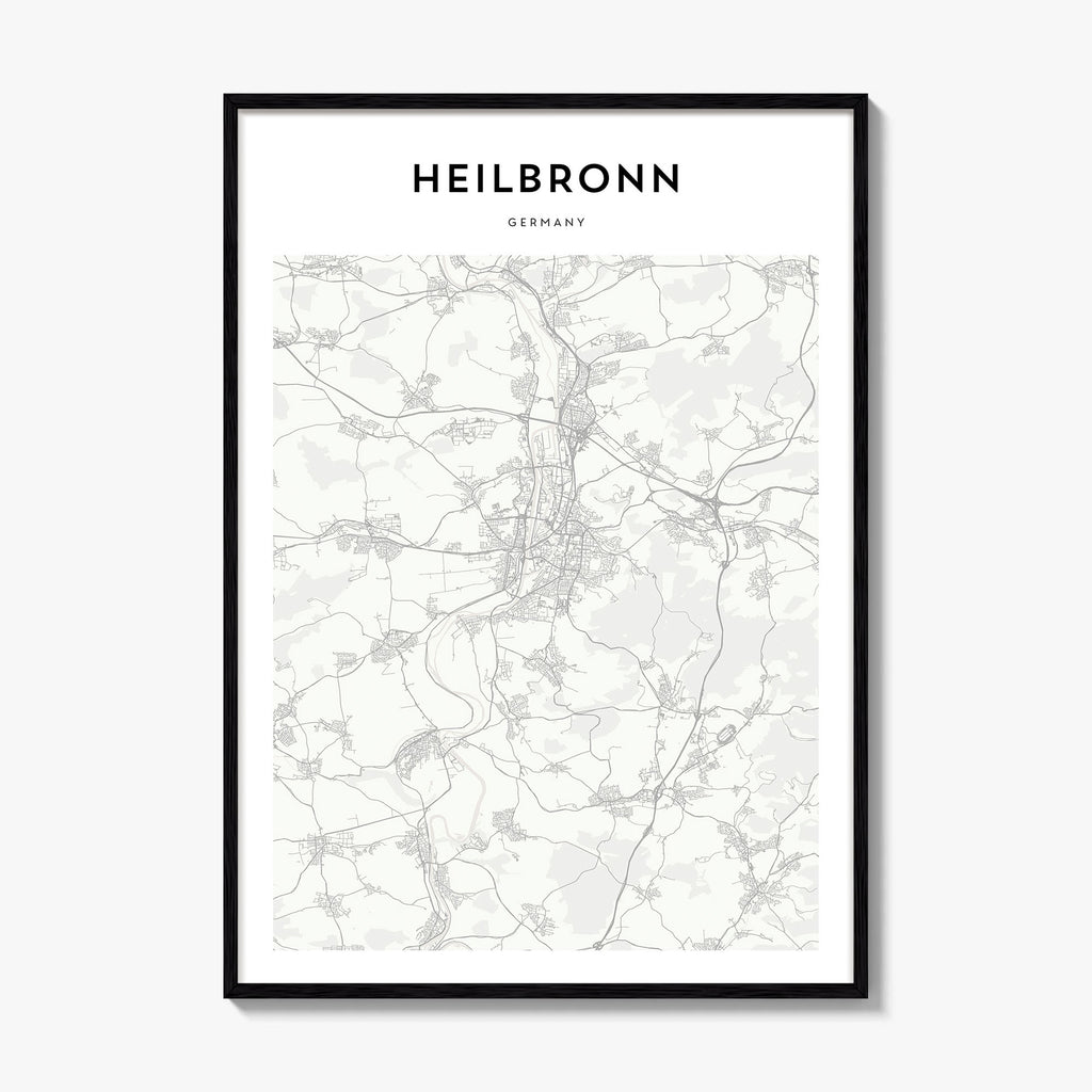 Heilbronn Map Poster