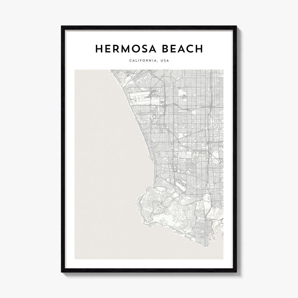 Hermosa Beach Map Poster