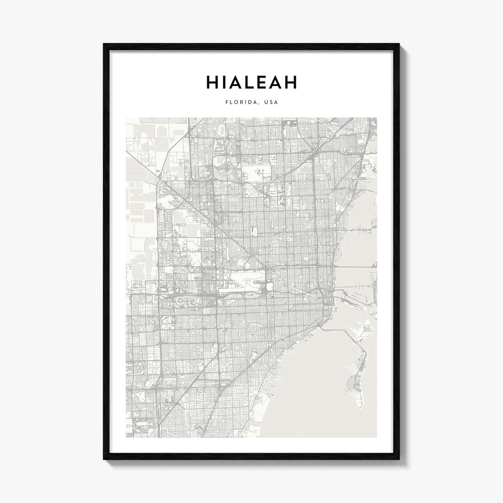 Hialeah Map Poster