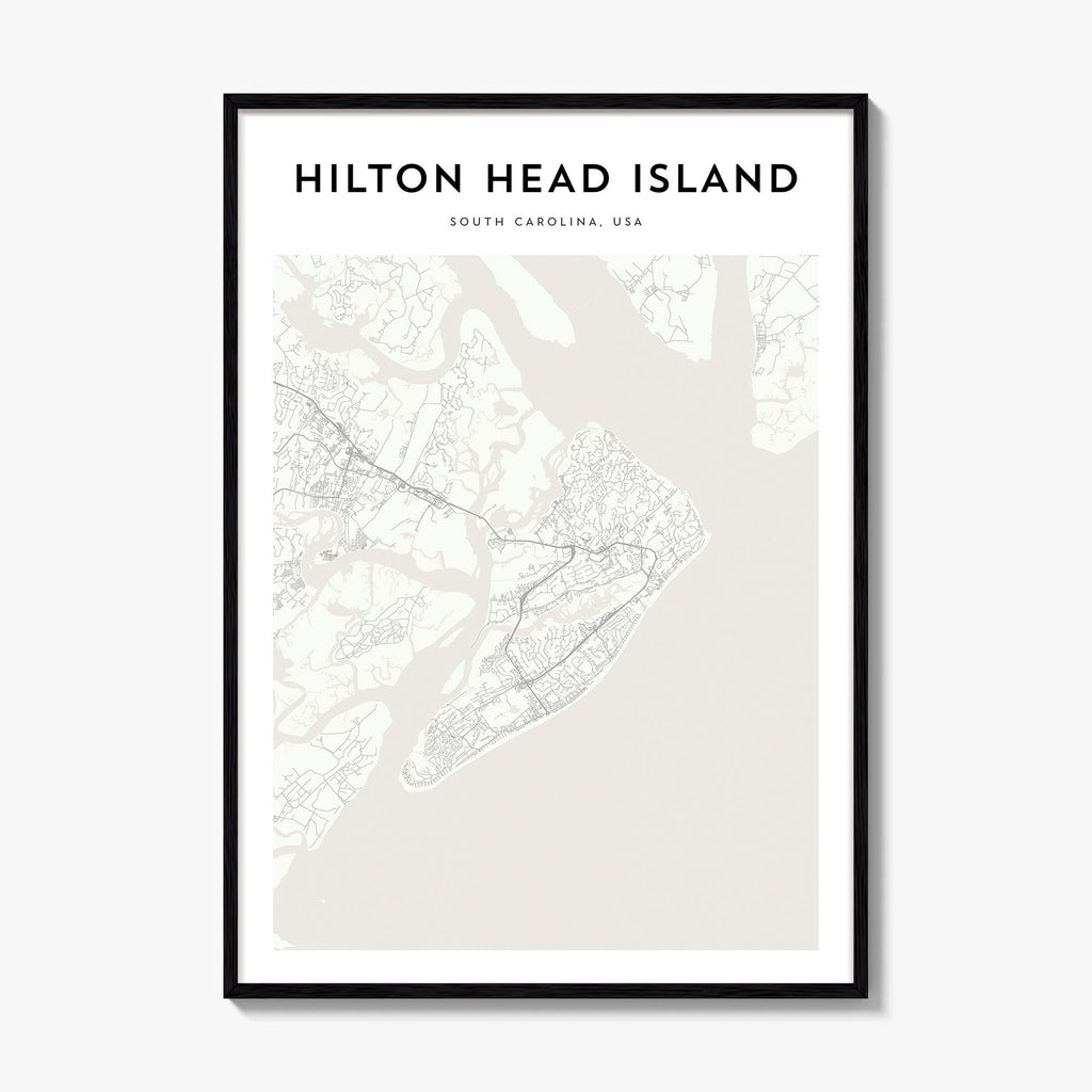 Hilton Head Island Map Poster