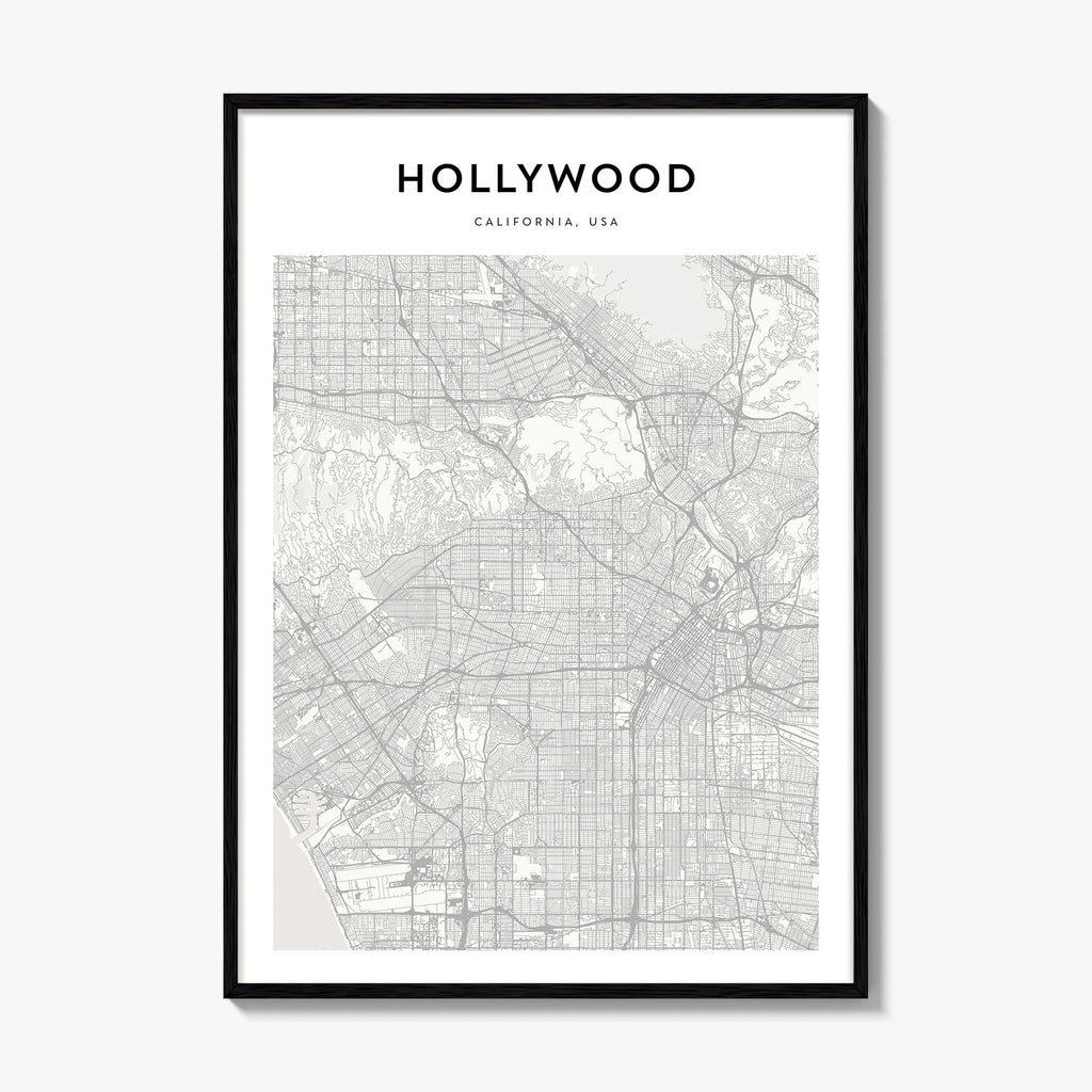 Hollywood Map Poster