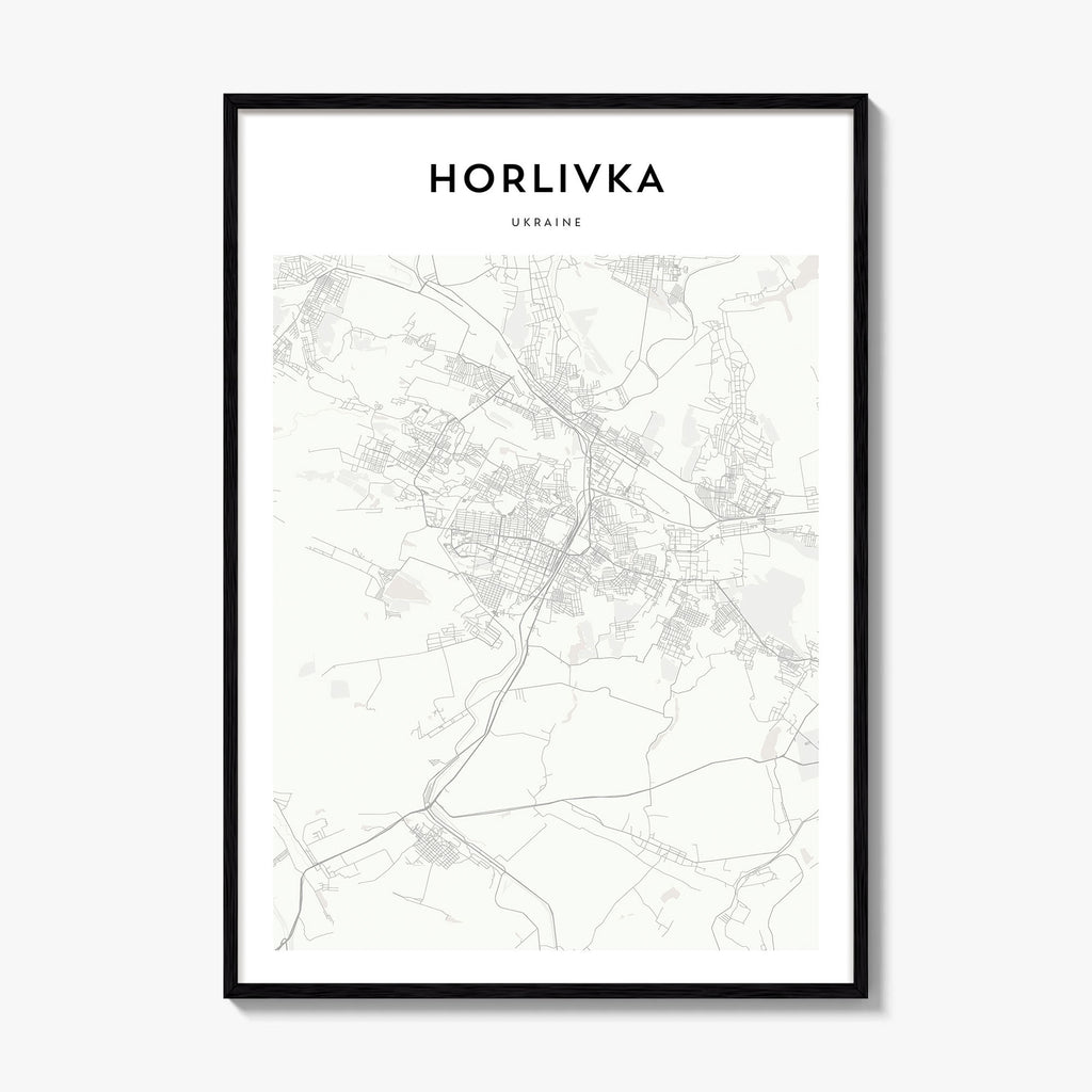 Horlivka Map Poster