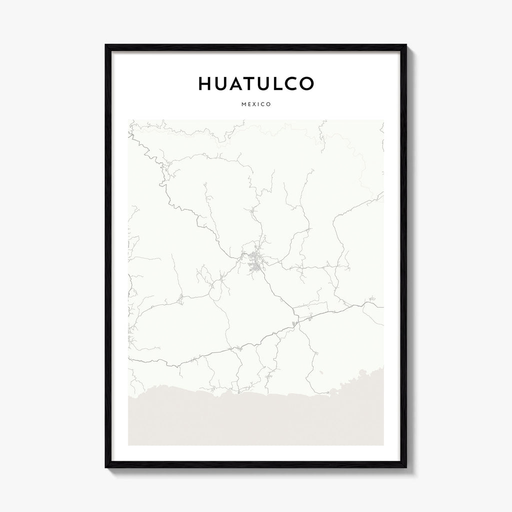 Huatulco Map Poster