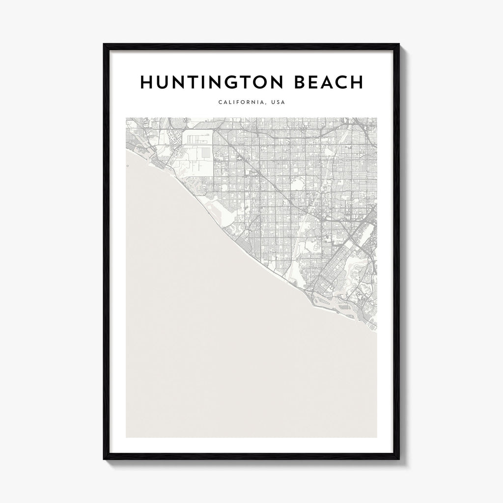 Huntington Beach Map Poster