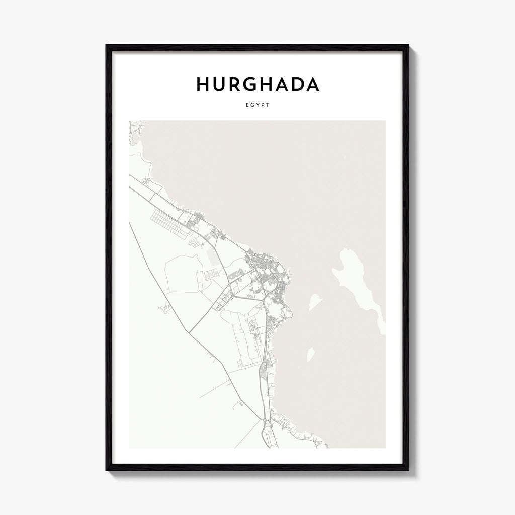 Hurghada Map Poster