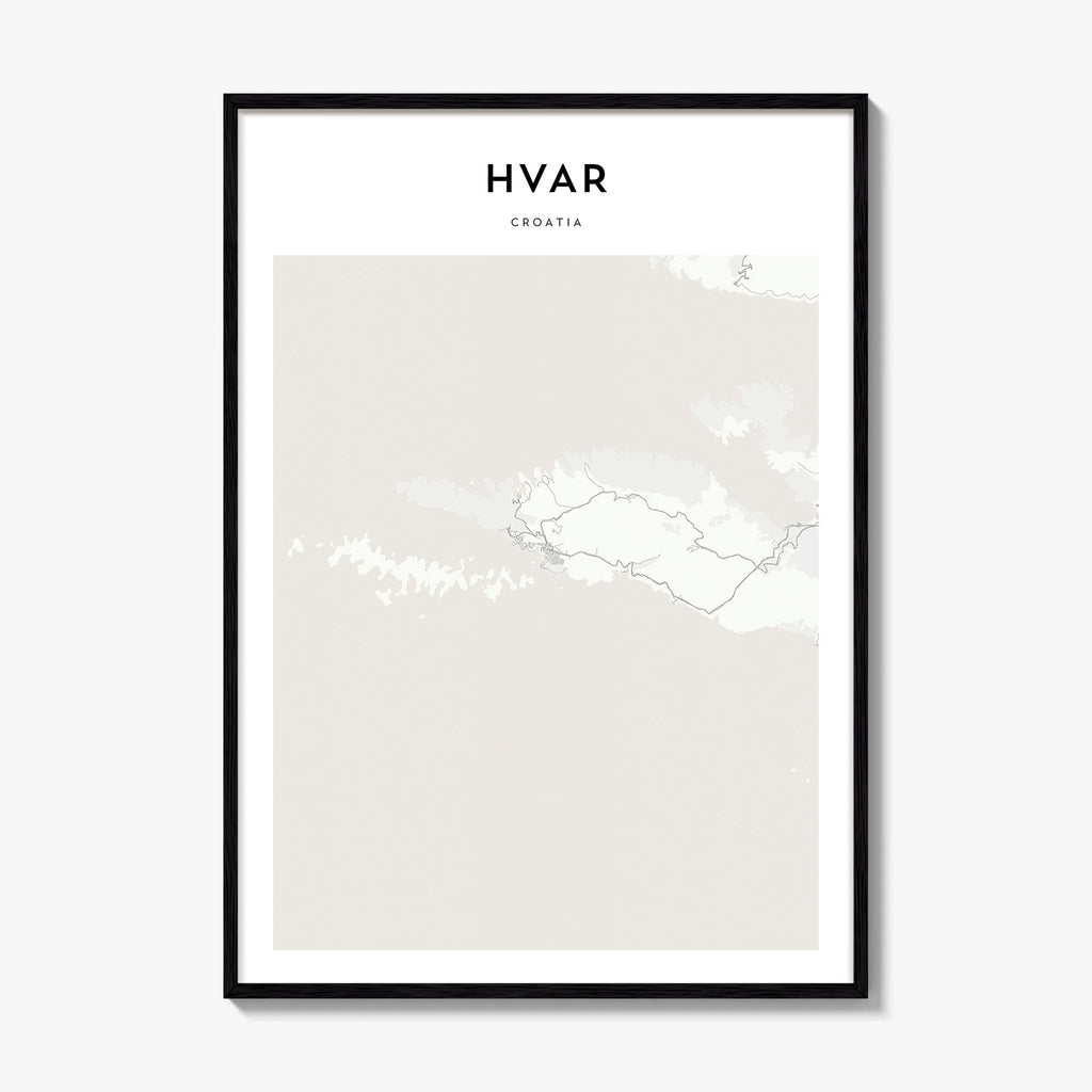 Hvar Map Poster