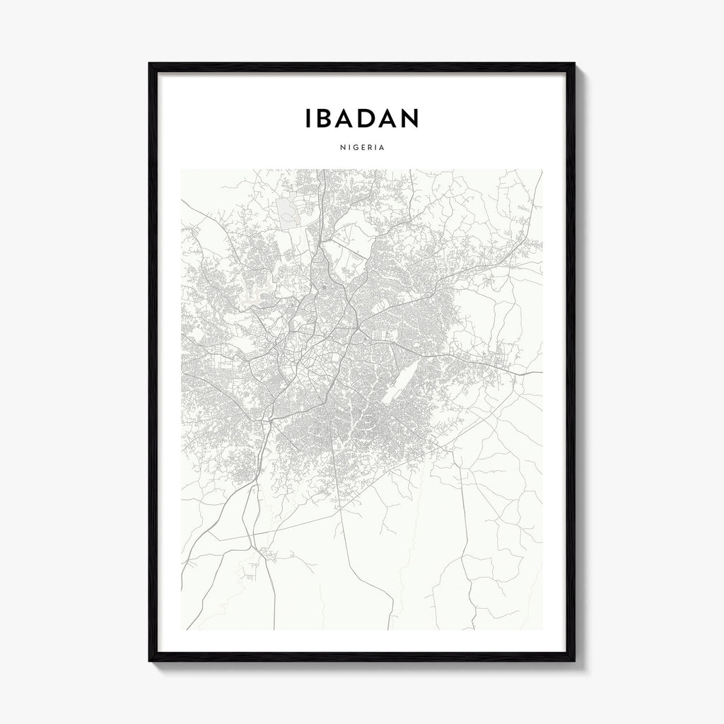 Ibadan Map Poster