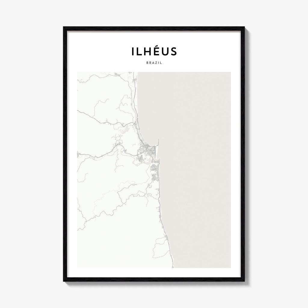 Ilheus Map Poster