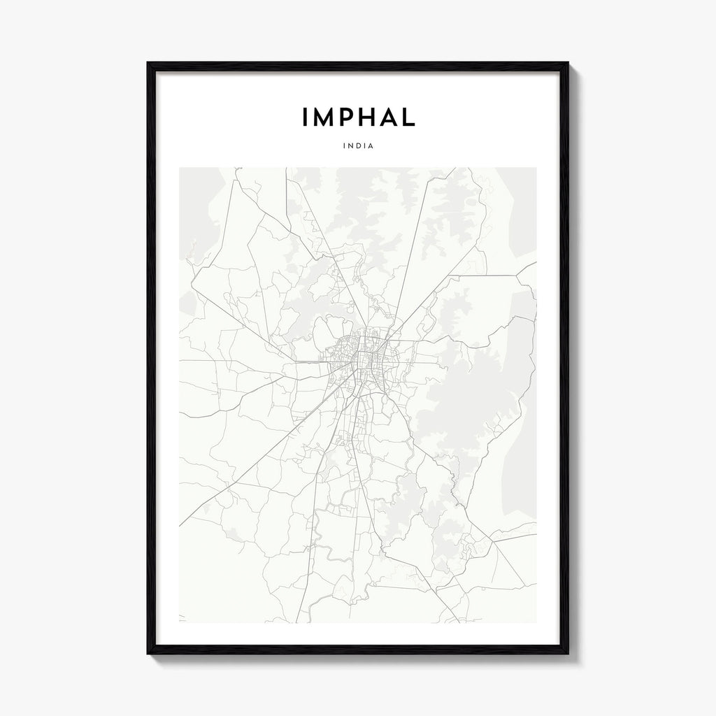 Imphal Map Poster