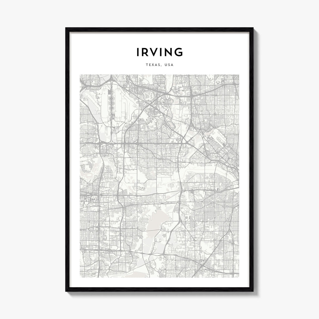 Irving Map Poster