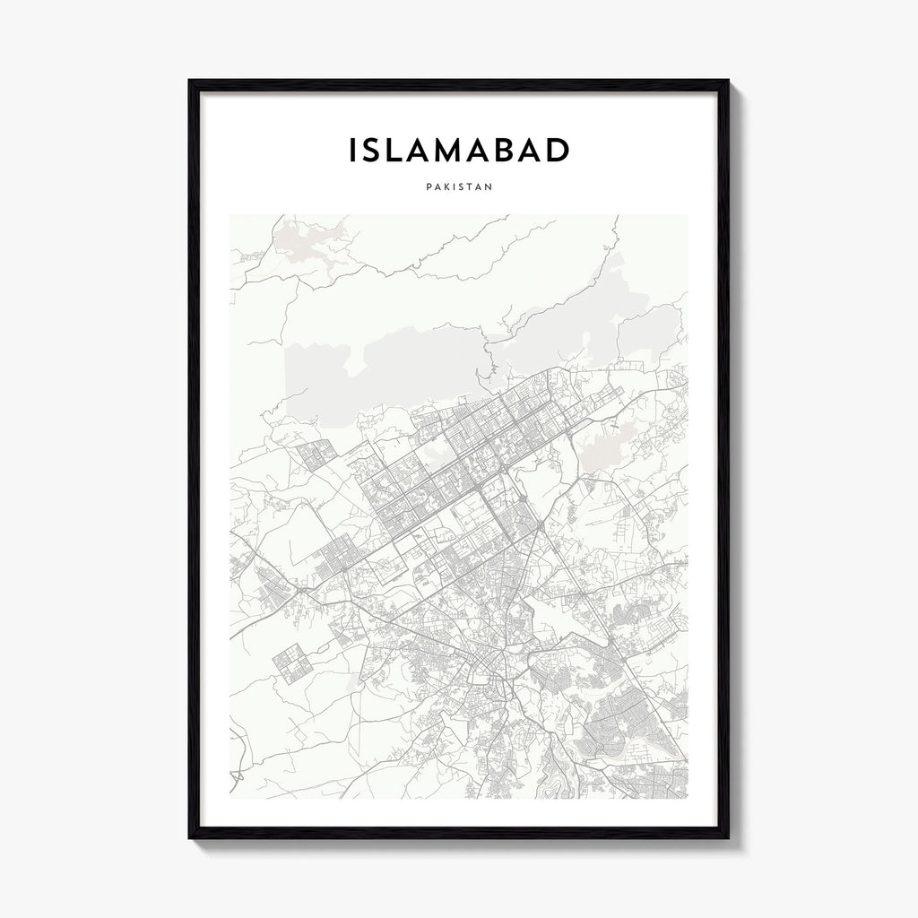 Islamabad Map Poster