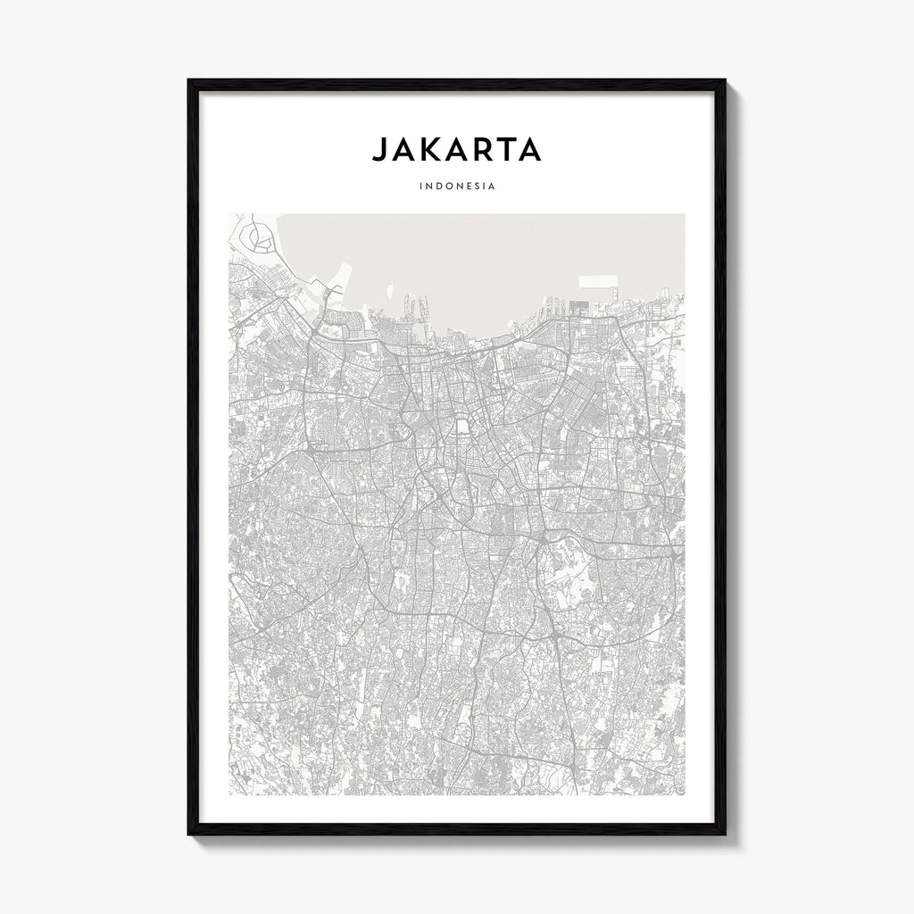 Jakarta Map Poster