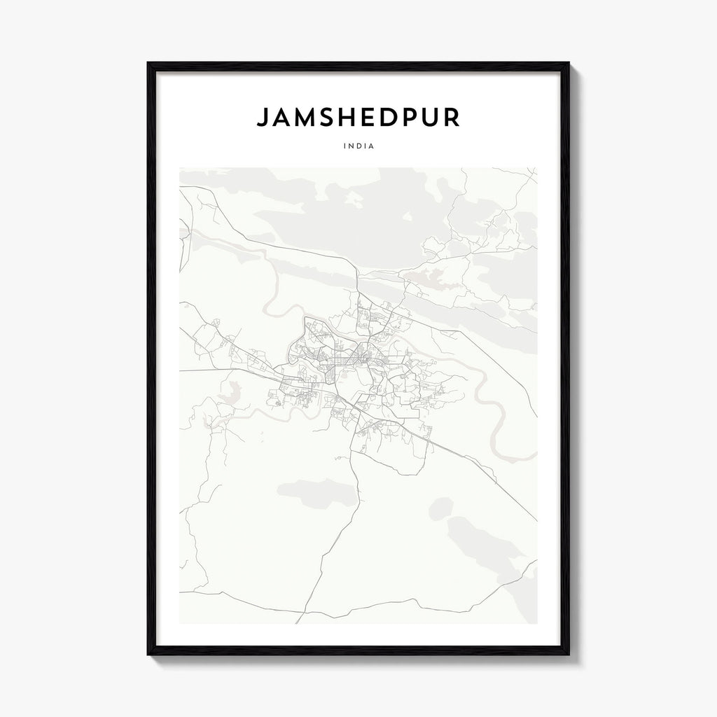 Jamshedpur Map Poster