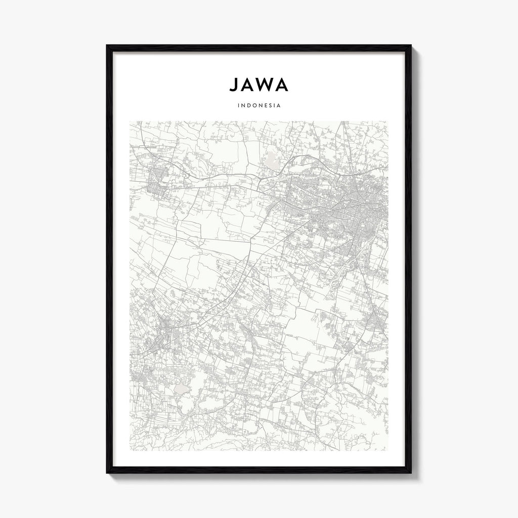 Jawa Map Poster