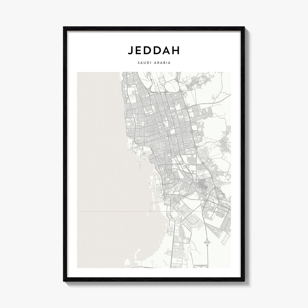 Jeddah Map Poster