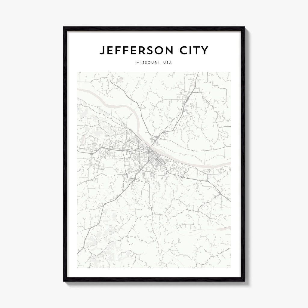 Jefferson City Map Poster