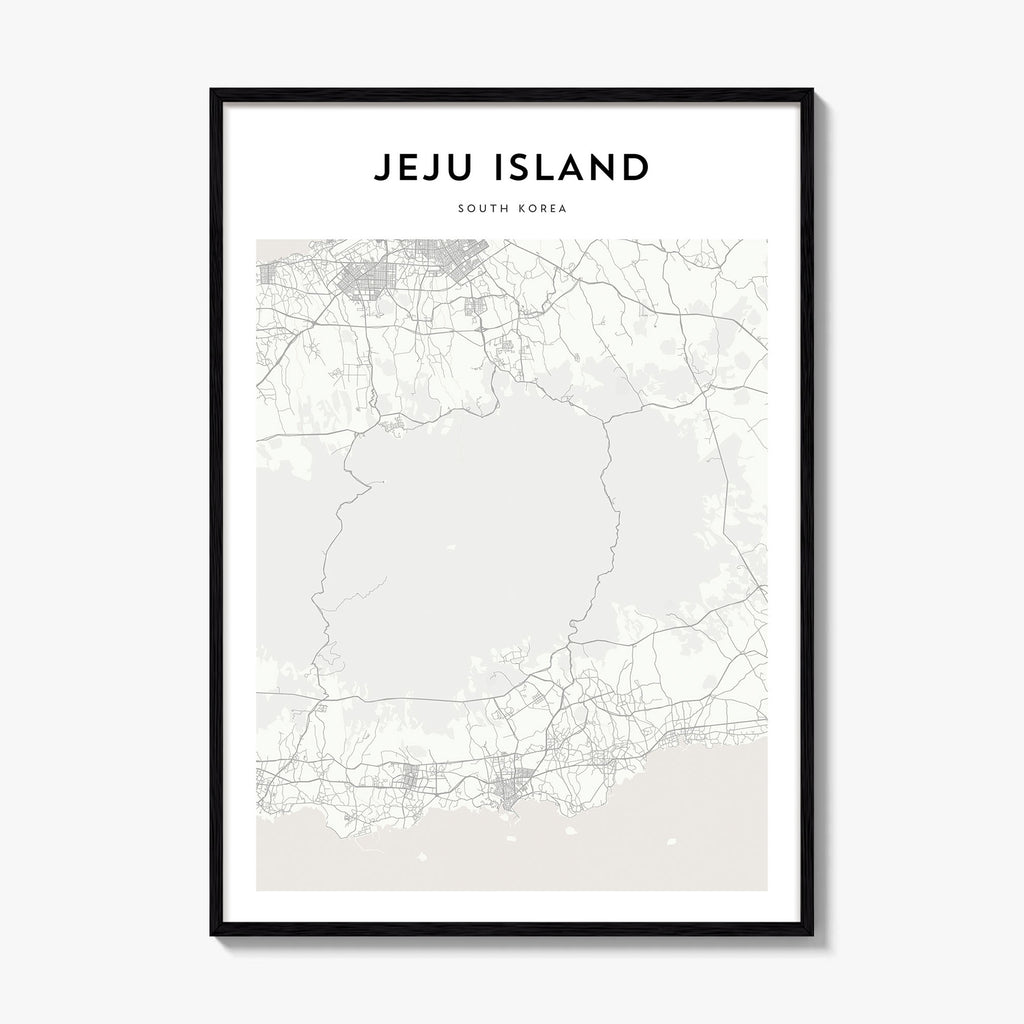 Jeju Island Map Poster