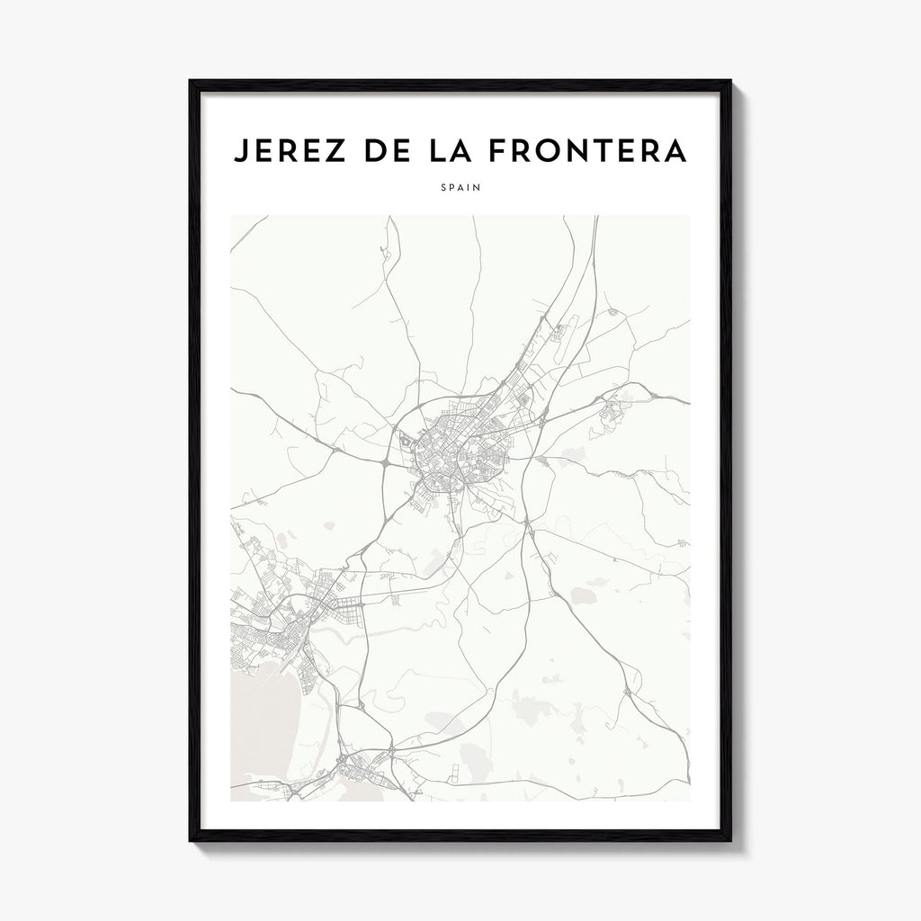 Jerez De La Frontera Map Poster