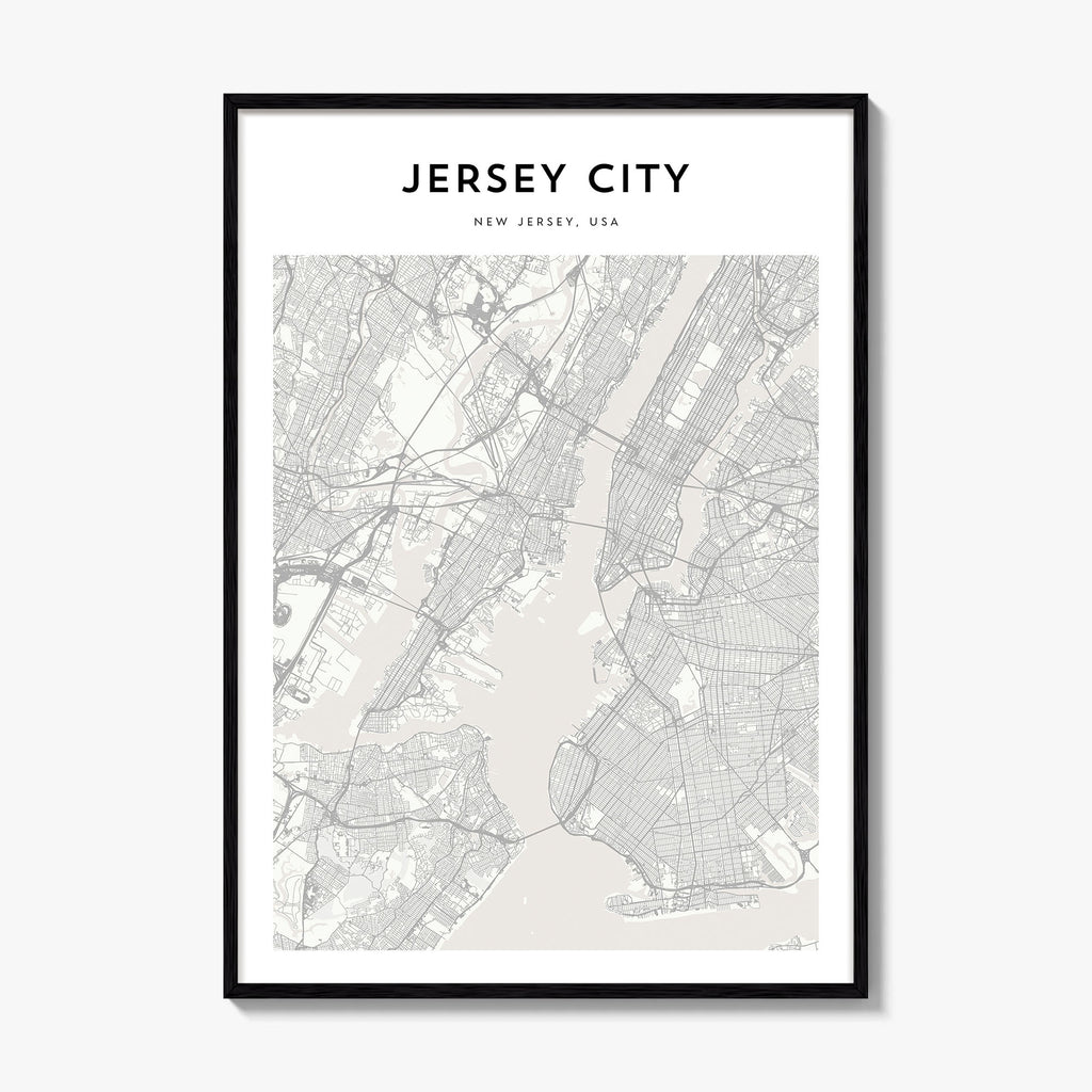 Jersey City Map Poster