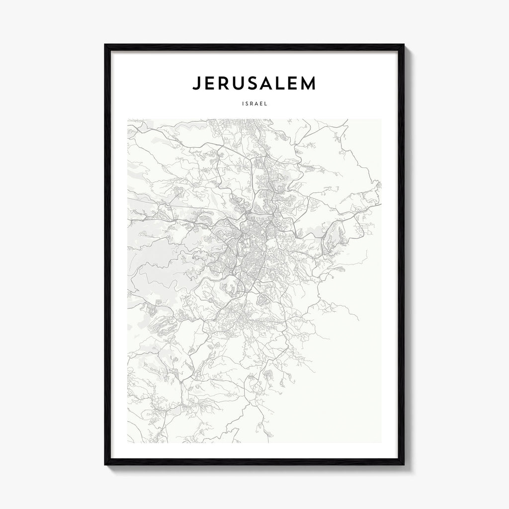 Jerusalem Map Poster