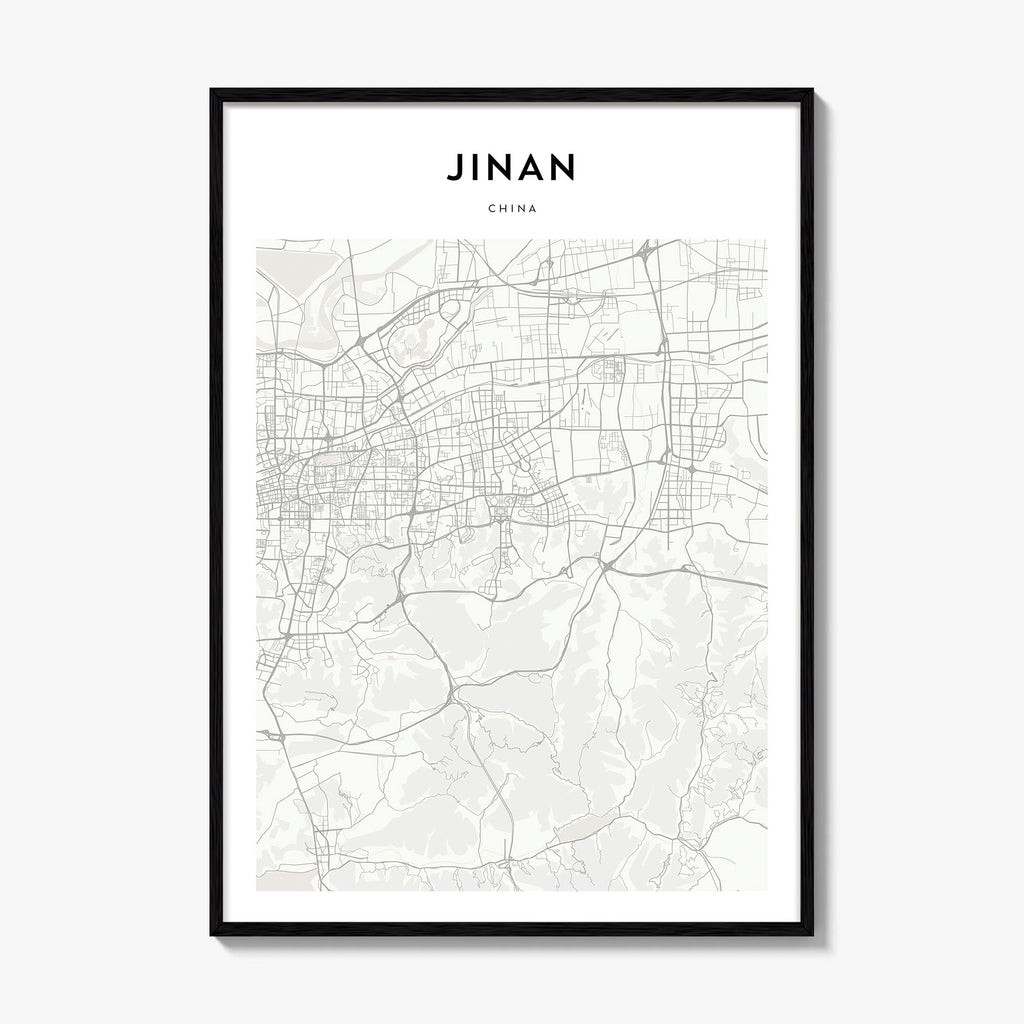 Jinan Map Poster
