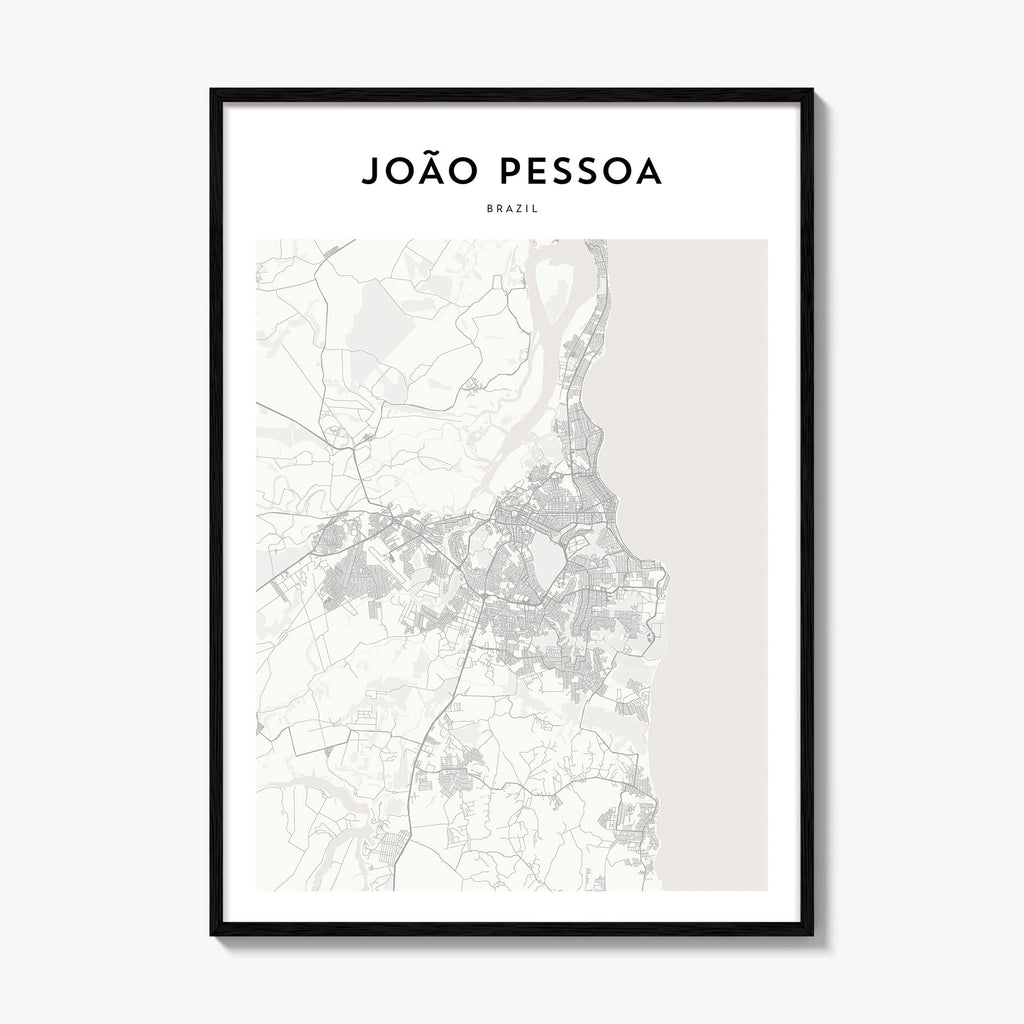 Joao Pessoa Map Poster
