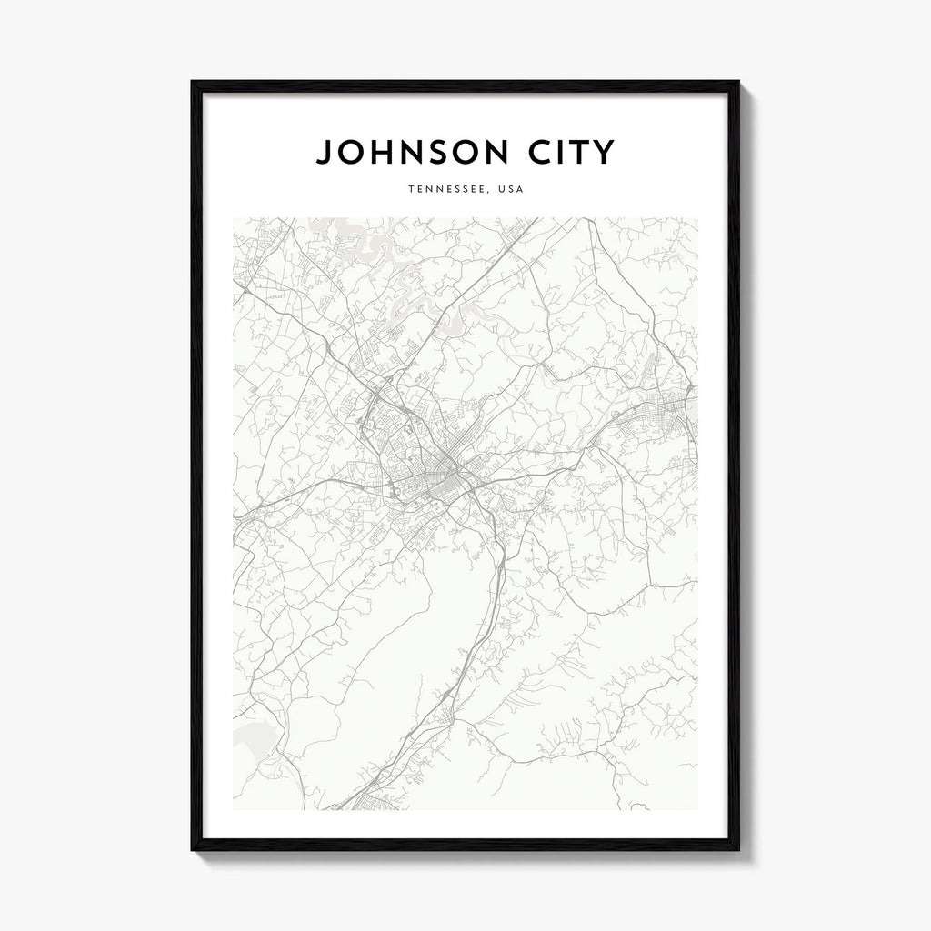 Johnson City Map Poster