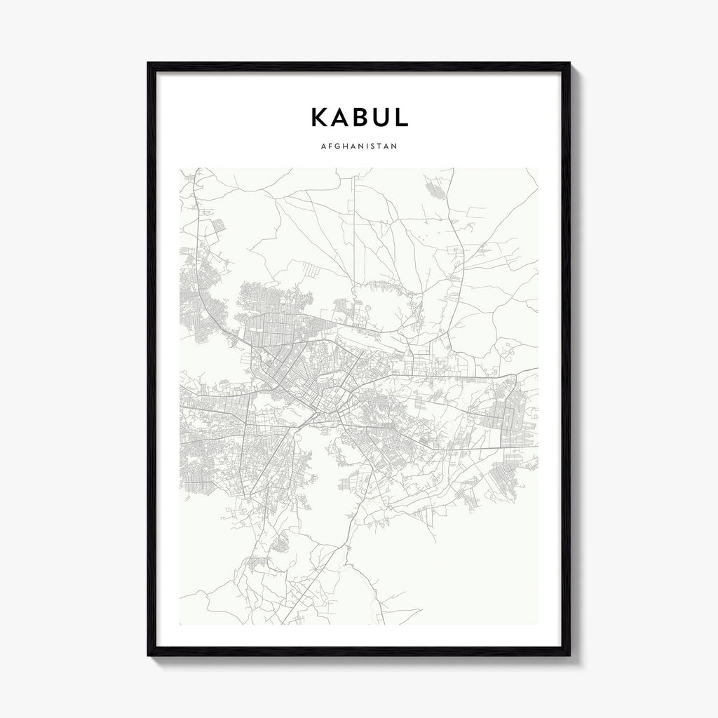 Kabul Map Poster