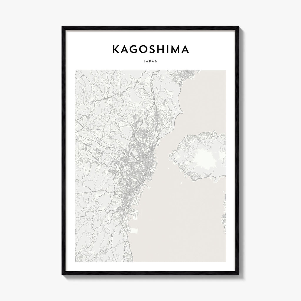 Kagoshima Map Poster