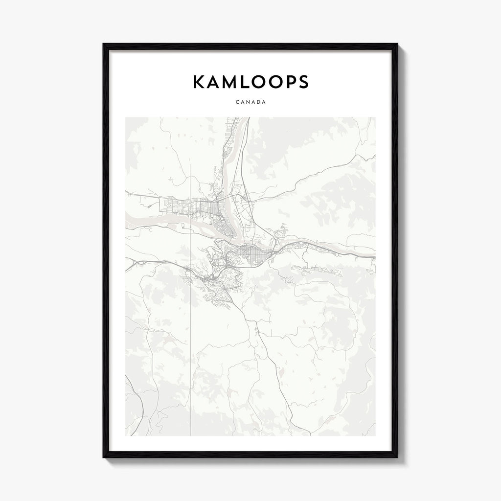 Kamloops Map Poster