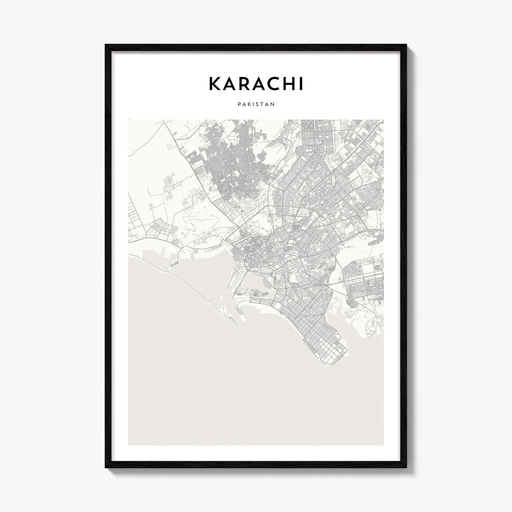 Karachi Map Poster
