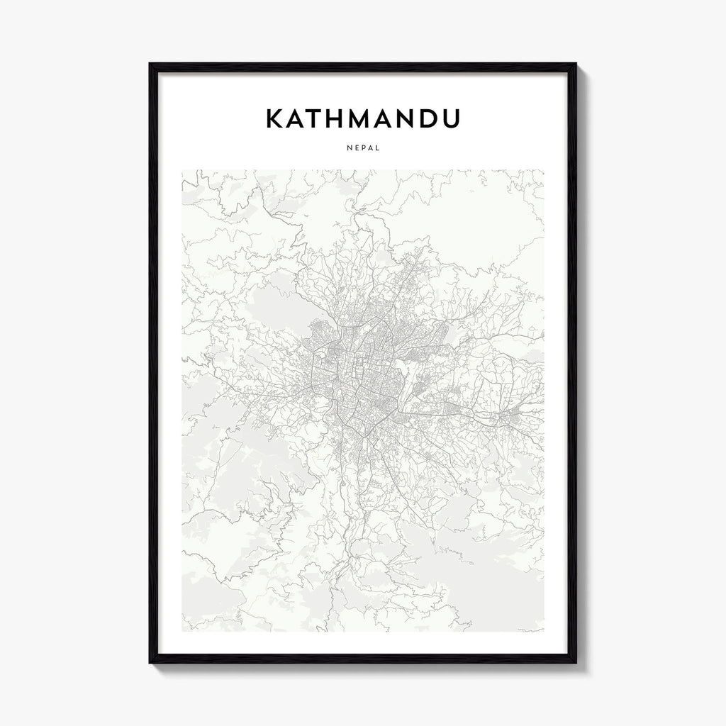Kathmandu Map Poster