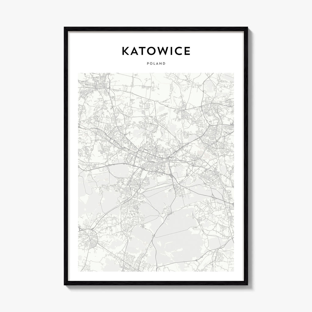 Katowice Map Poster