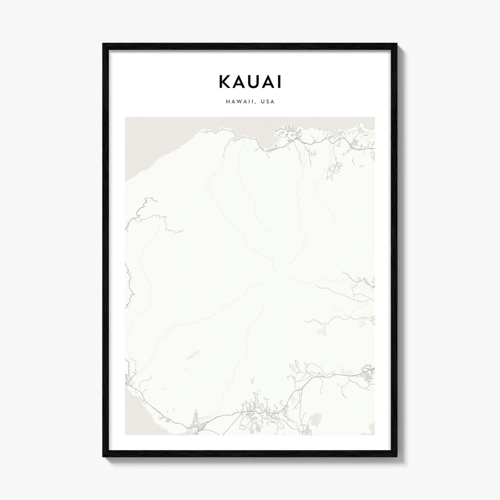 Kauai Map Poster