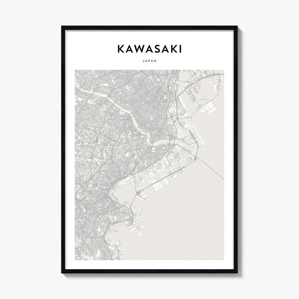 Kawasaki Map Poster