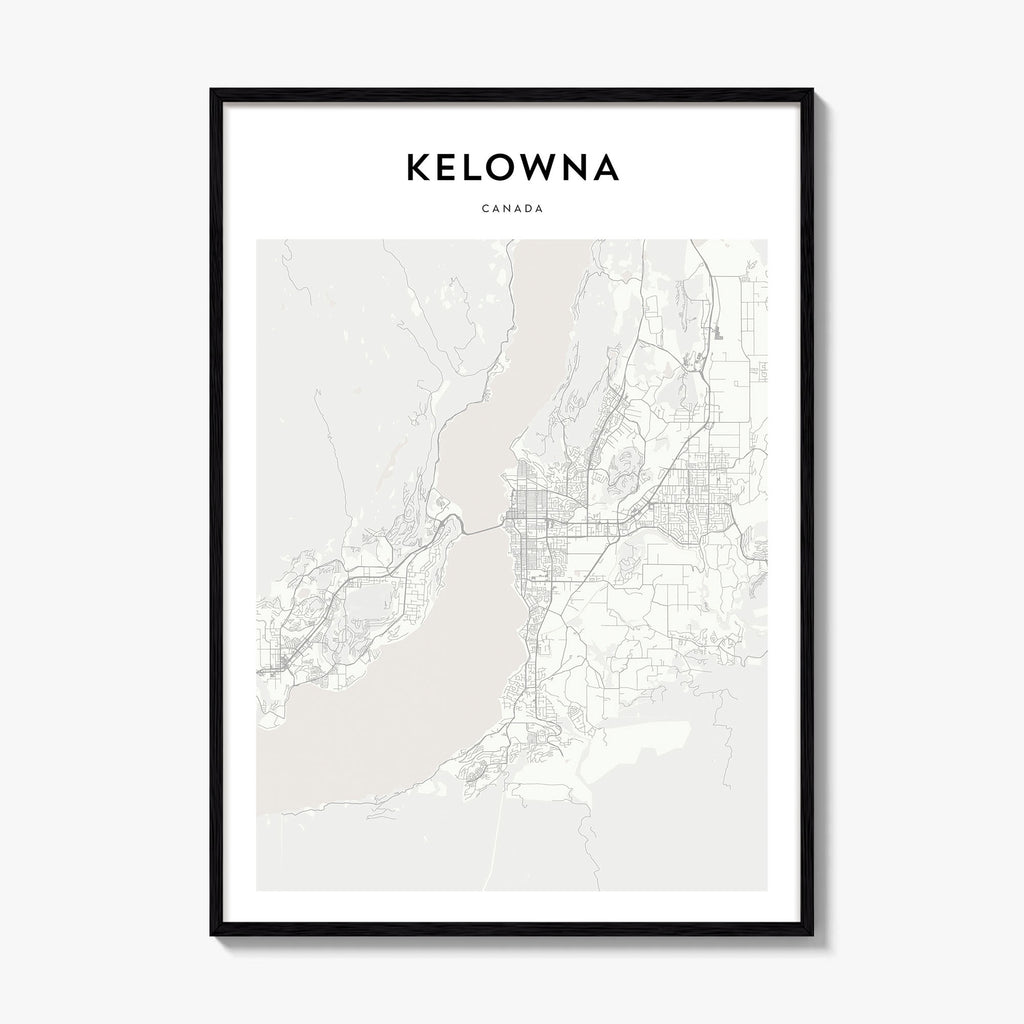 Kelowna Map Poster