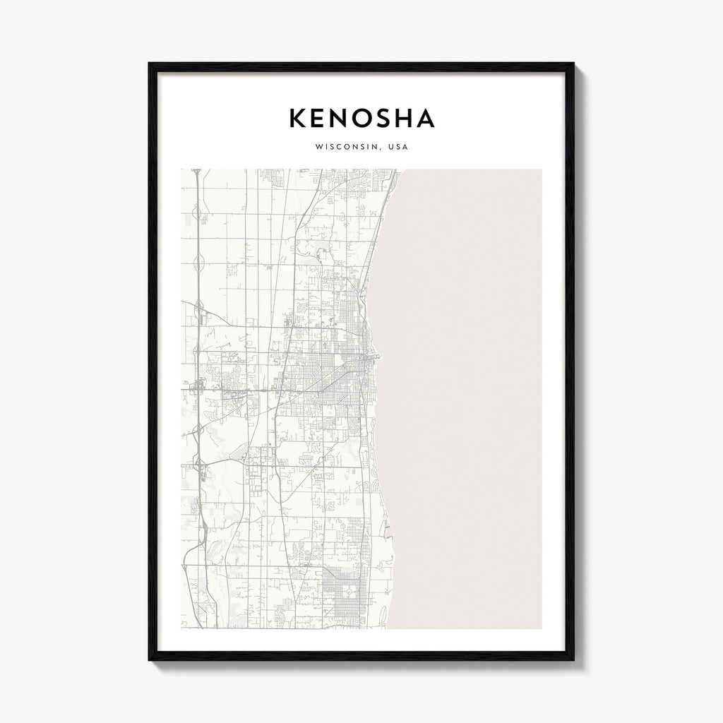 Kenosha Map Poster