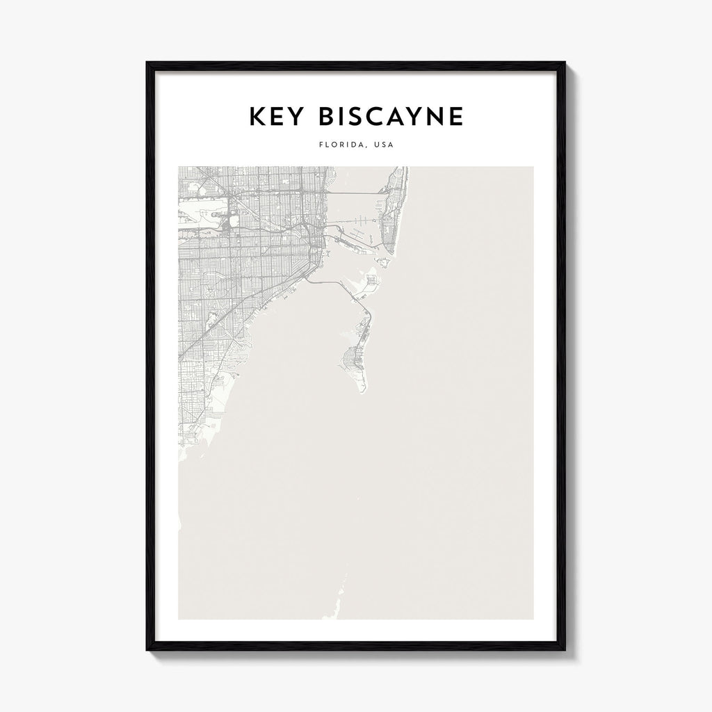 Key Biscayne Map Poster